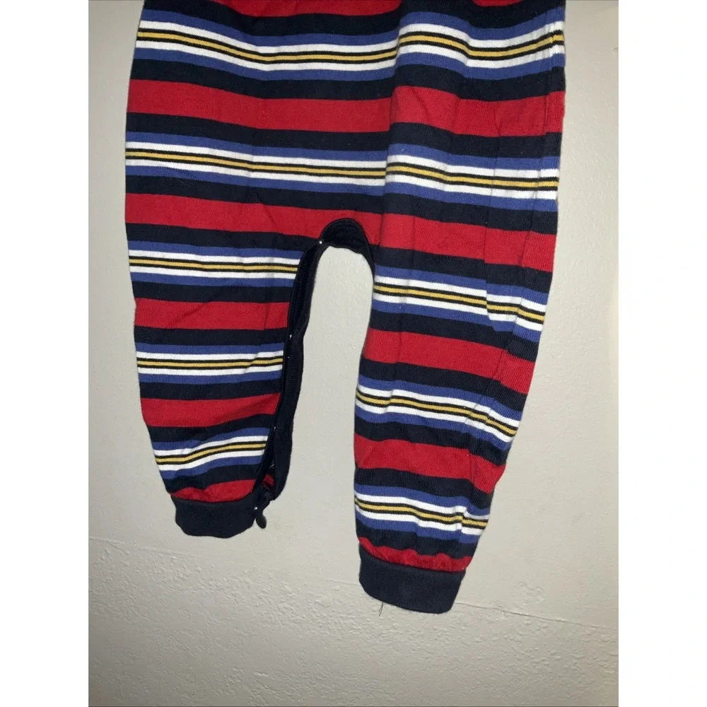 Vintage OshKosh B'gosh Striped Firefighter Dalmatian Romper 24 Months Multicolor
